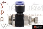 Zawór kątowy wtykowy dławiąco-zwrotny 6mm x 1/4"