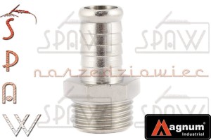 Wtyk króciec GZ 1/2" na wąż 14mm MAGNUM