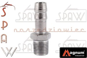 Wtyk króciec GZ 1/8" na wąż 8mm MAGNUM