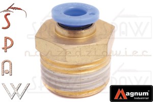 Złączka wtykowa prosta QUICK 1/2"GZ x 6mm