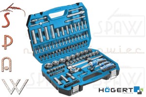 Zestaw kluczy nasadowych 1/4" 1/2" Högert 144szt HT1R440