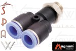 Trójnik typ Y QUICK 1/4"GZ x 8 x 8mm