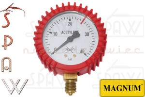 Manometr ACETYLEN 63mm 40 bar gwint M12x1.5